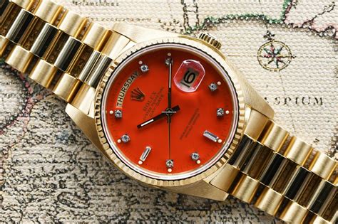 rolex daydate red dial|rolex day date roman numerals.